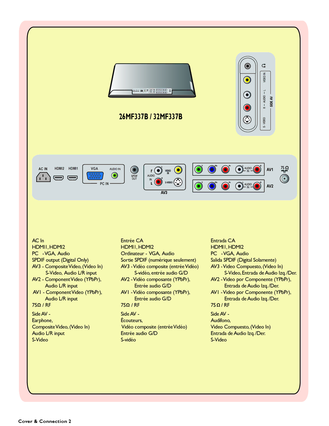 Magnavox user manual 26MF337B / 32MF337B 