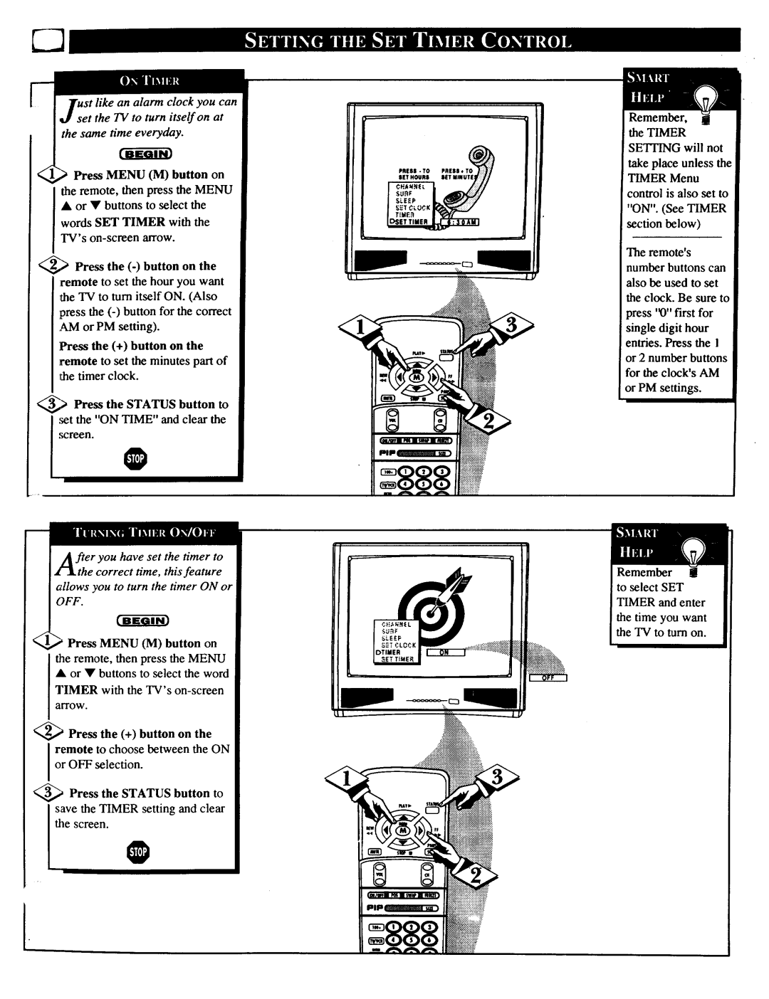 Magnavox 27TP83 C101 owner manual Press Menu M button on the remote, then press the Menu, Press the + button on 