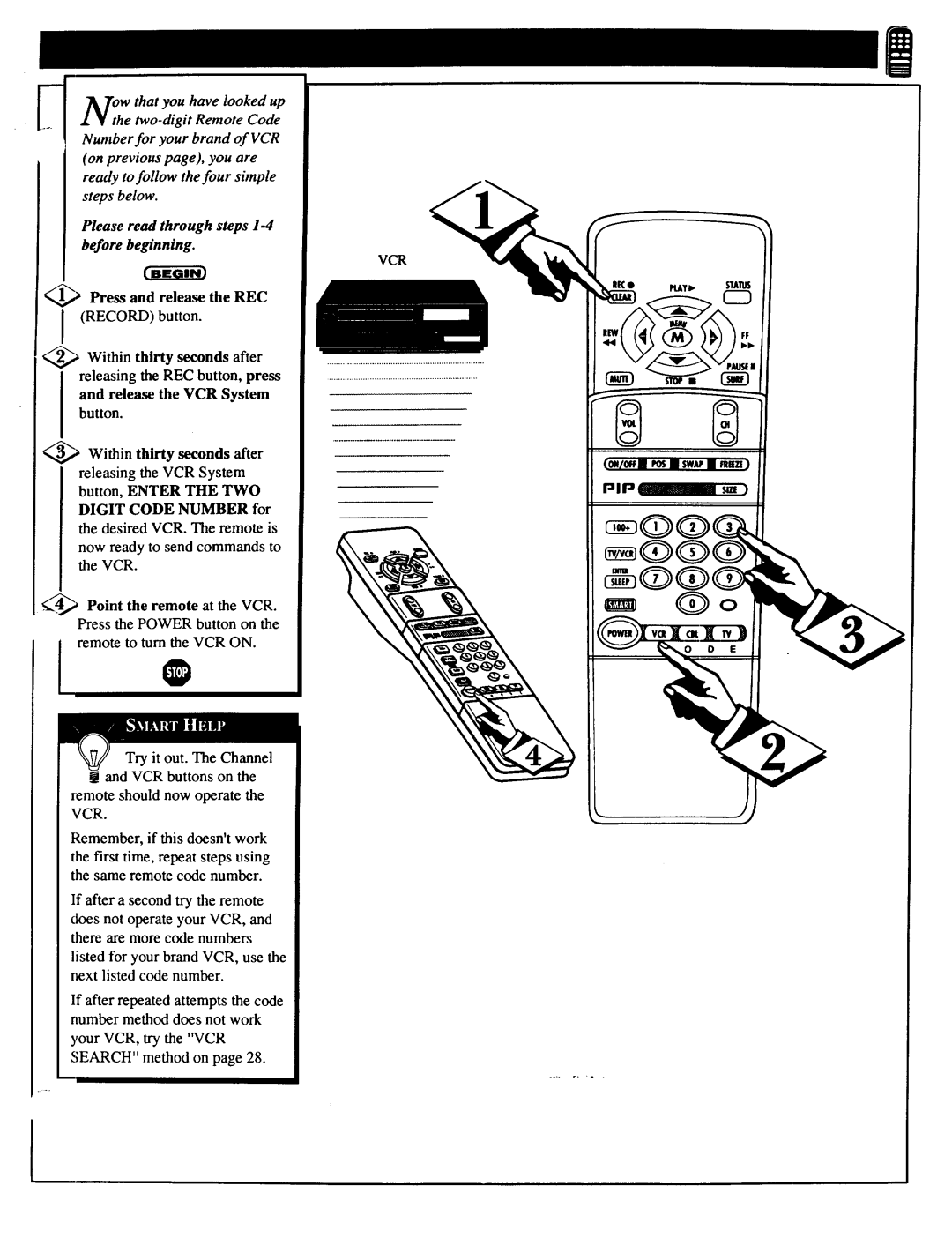 Magnavox 27TP83 C101 owner manual Please read through steps 1-4 before beginning 