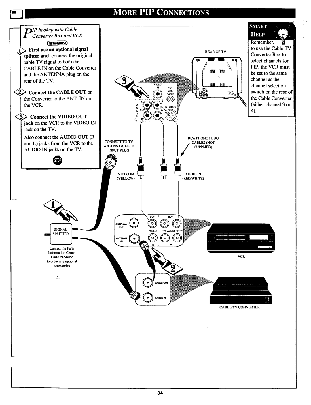 Magnavox 27TP83 C101 owner manual Converter to the ANT. in on 