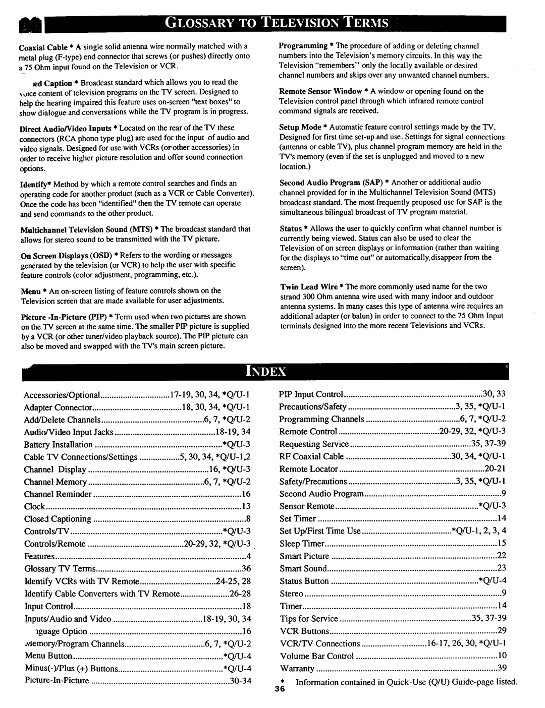 Magnavox 27TP83 C101 owner manual Allows for stereo sound to be transmittedwith the TV picture 