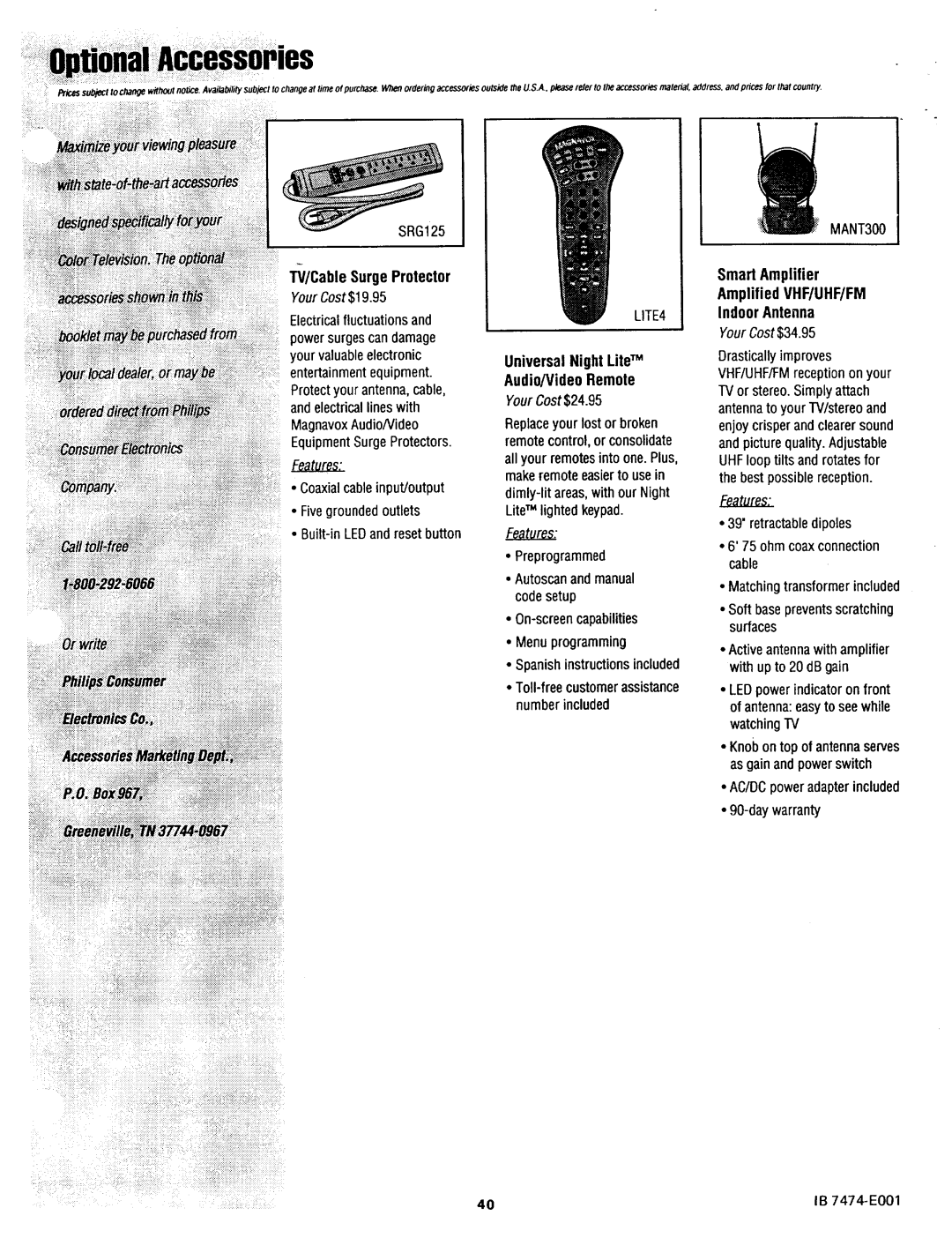 Magnavox 27TP83 C101 owner manual Audio/VideoRemote 