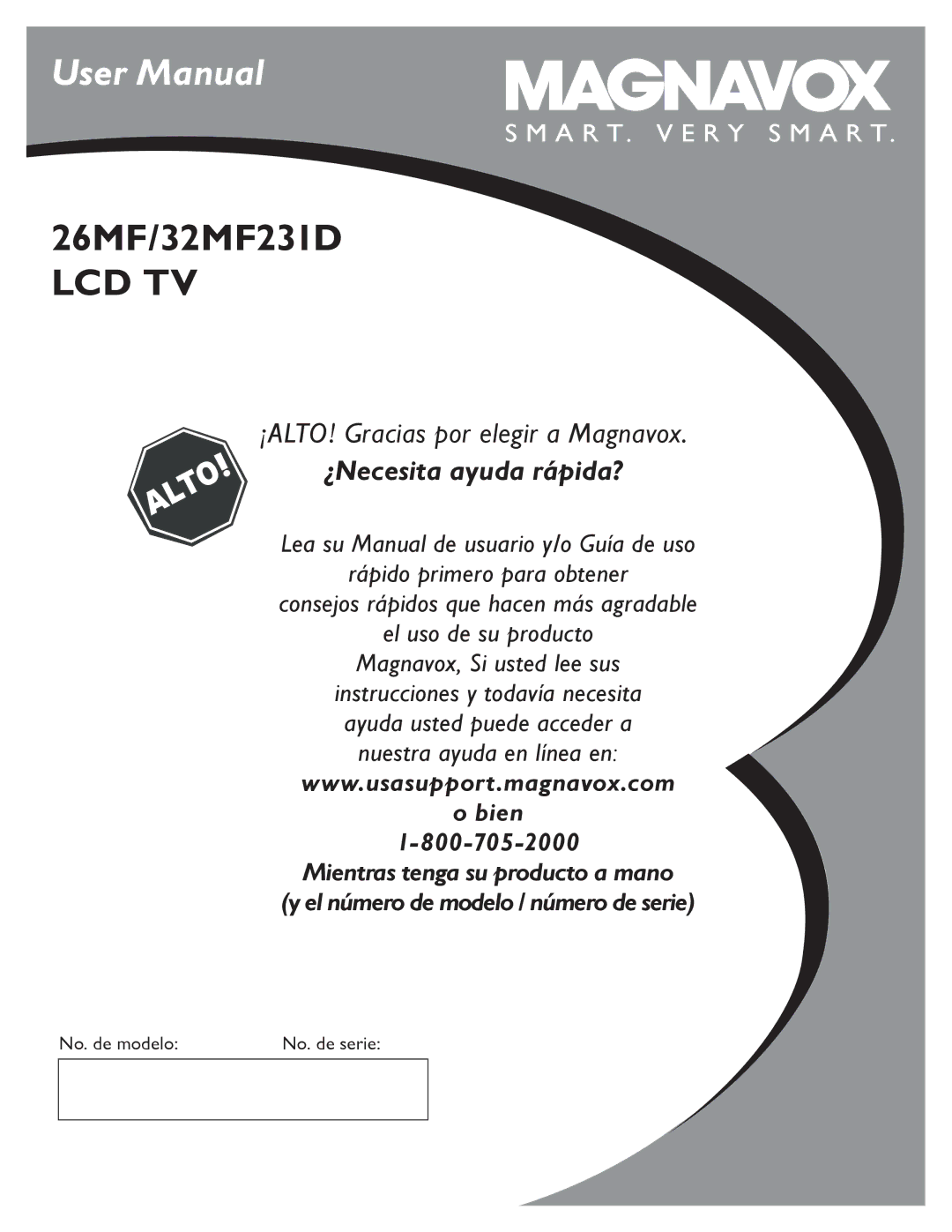 Magnavox 26MF231D, 32MF231D user manual Lcd Tv 