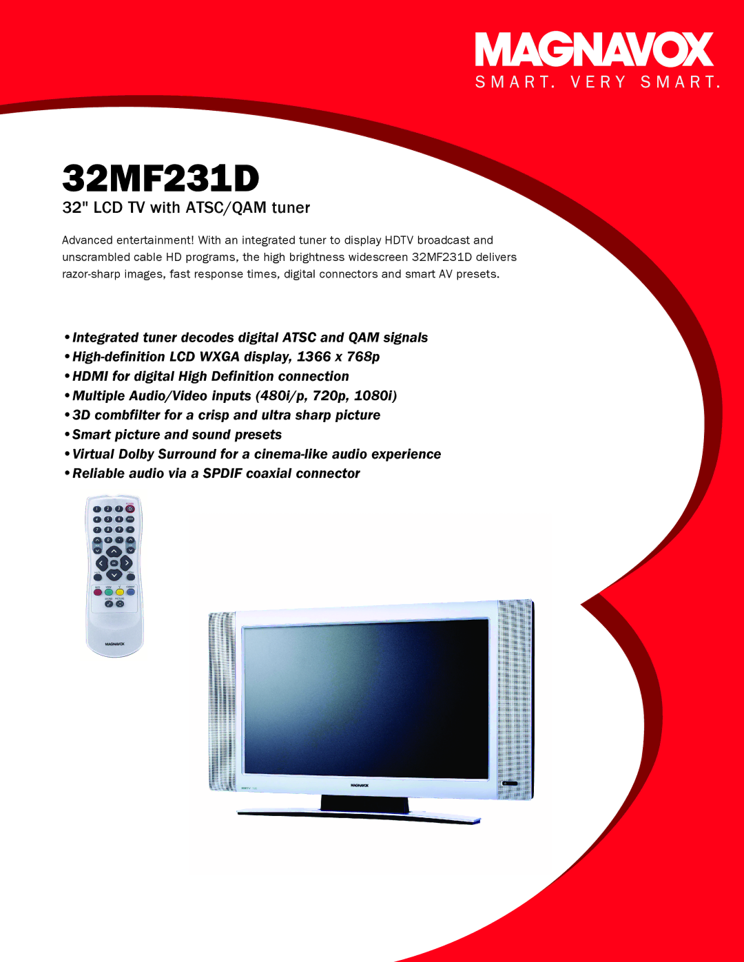 Magnavox 32MF231D manual 