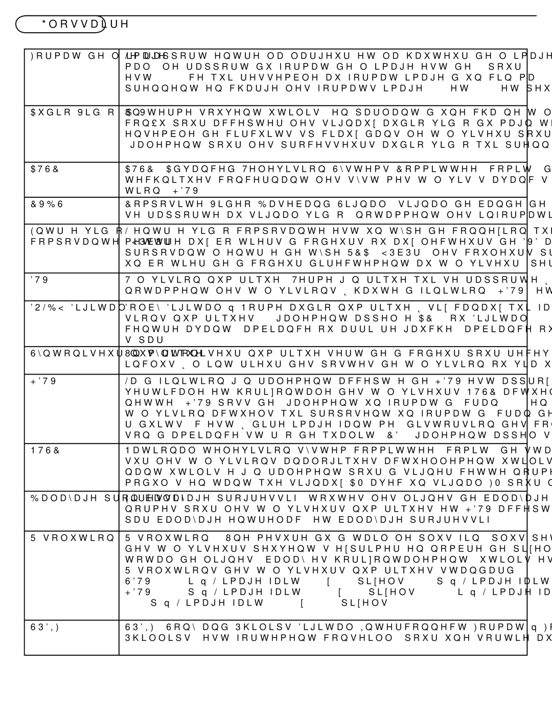 Magnavox 32MF337B user manual Glossaire, Format de l’image 