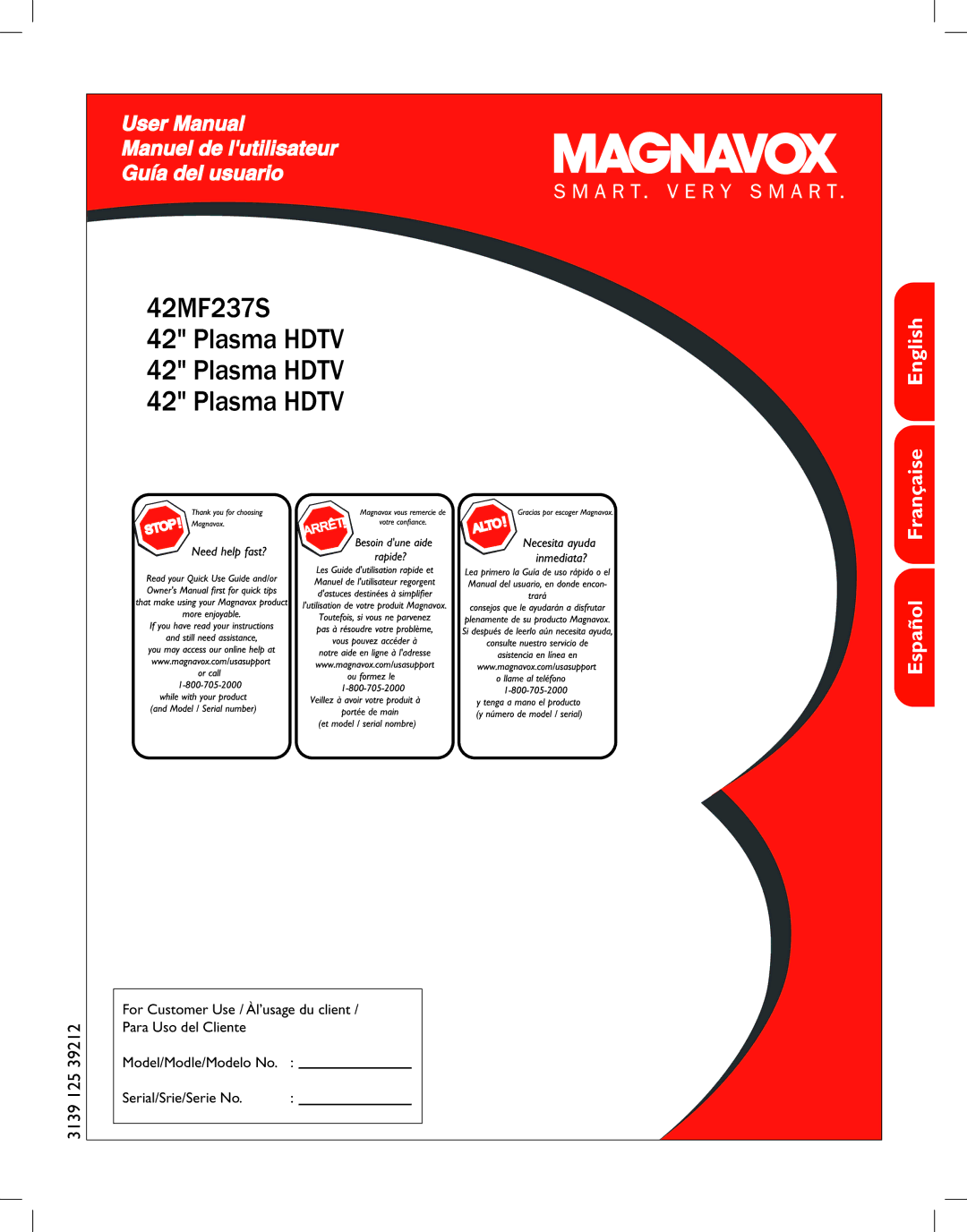 Magnavox 42MF237S user manual 