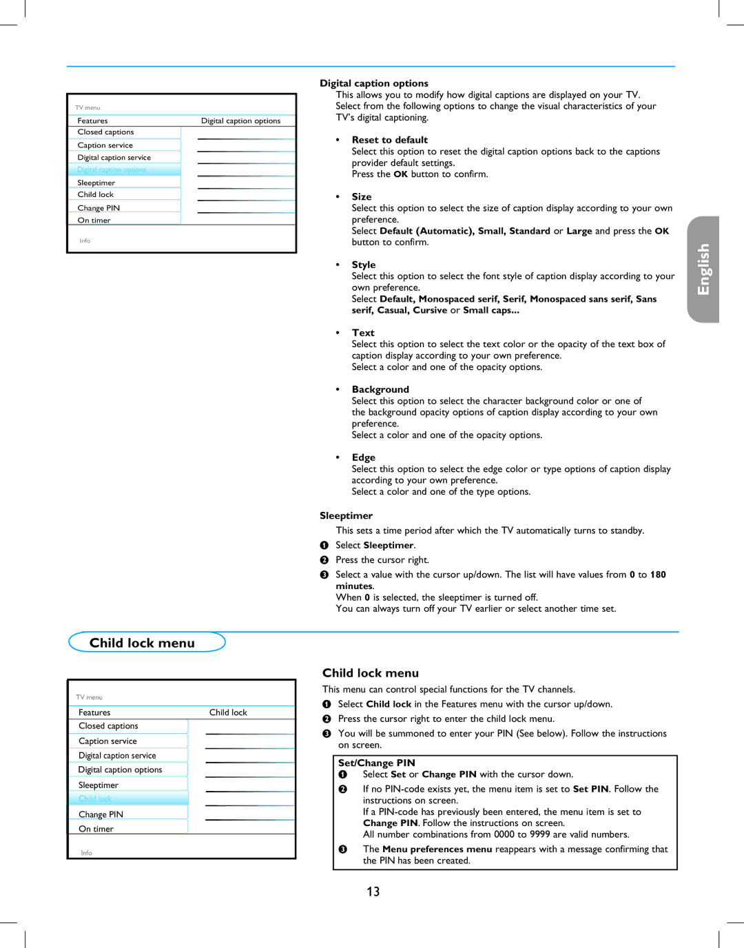 Magnavox 42MF237S user manual Child lock menu 