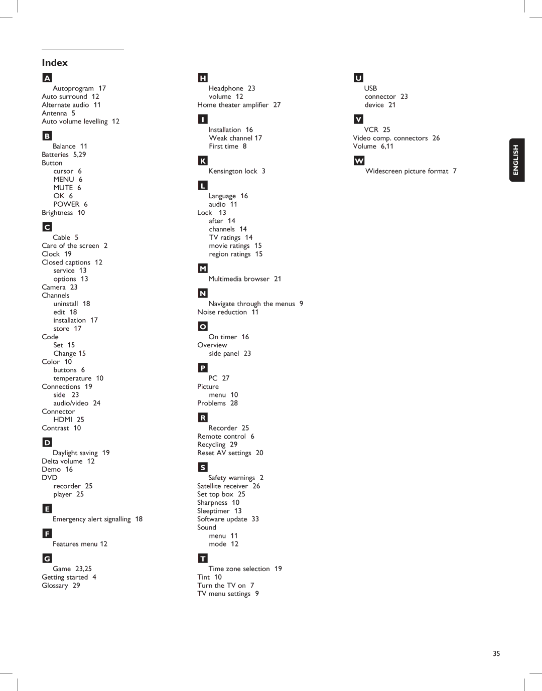 Magnavox 52MF437S manual Index 