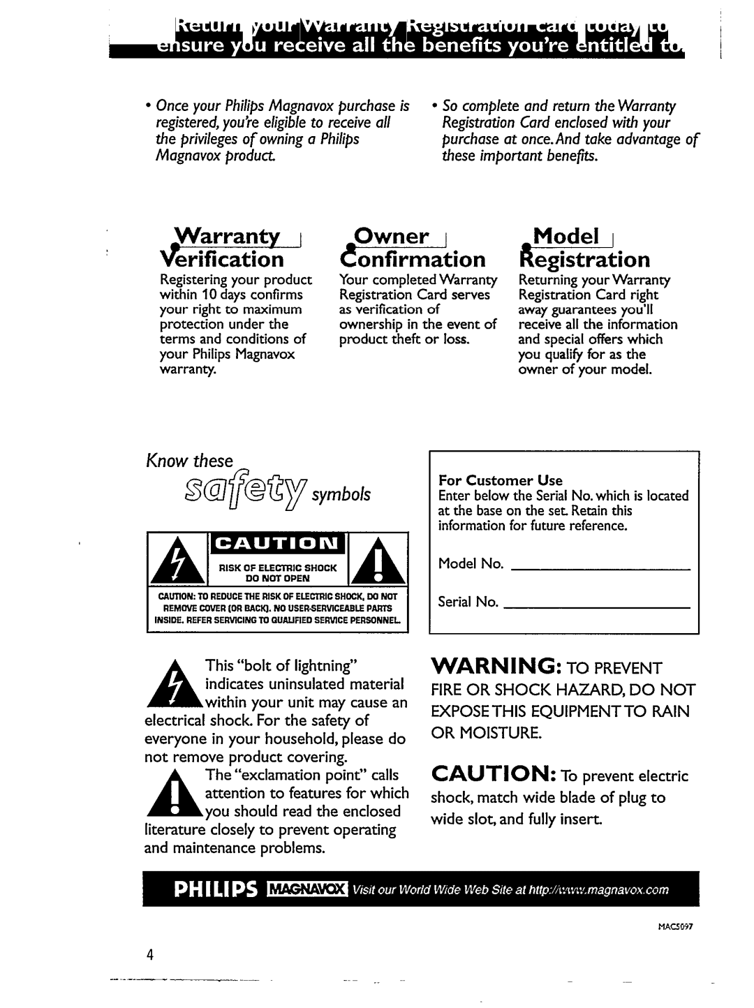 Magnavox AZ 2407 manual 