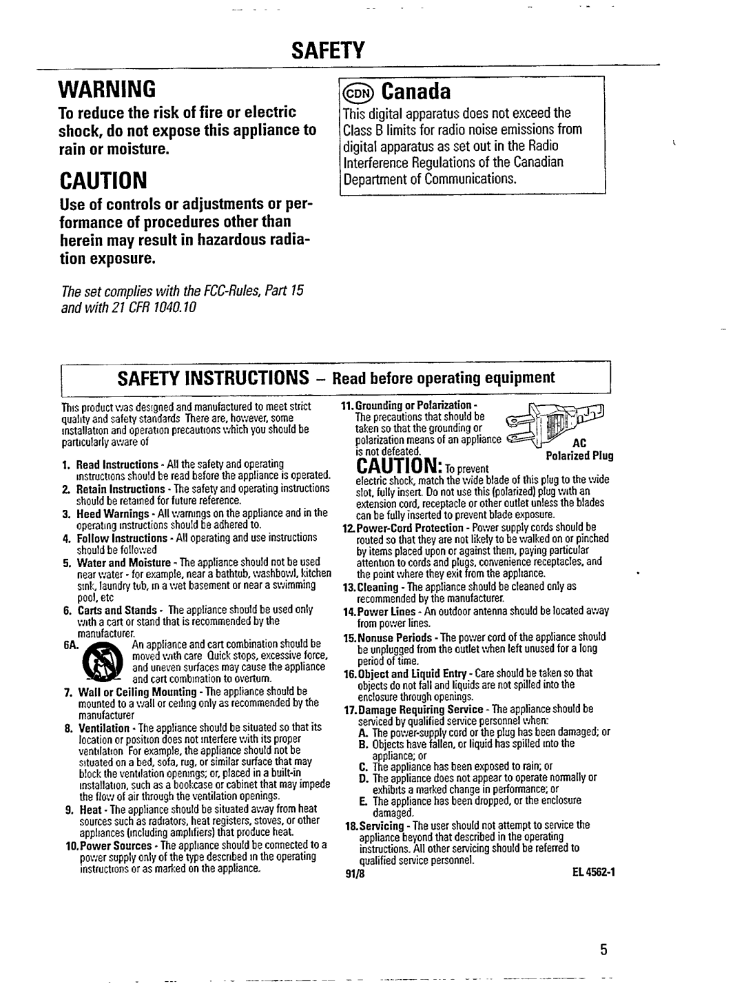 Magnavox AZ 2407 manual 