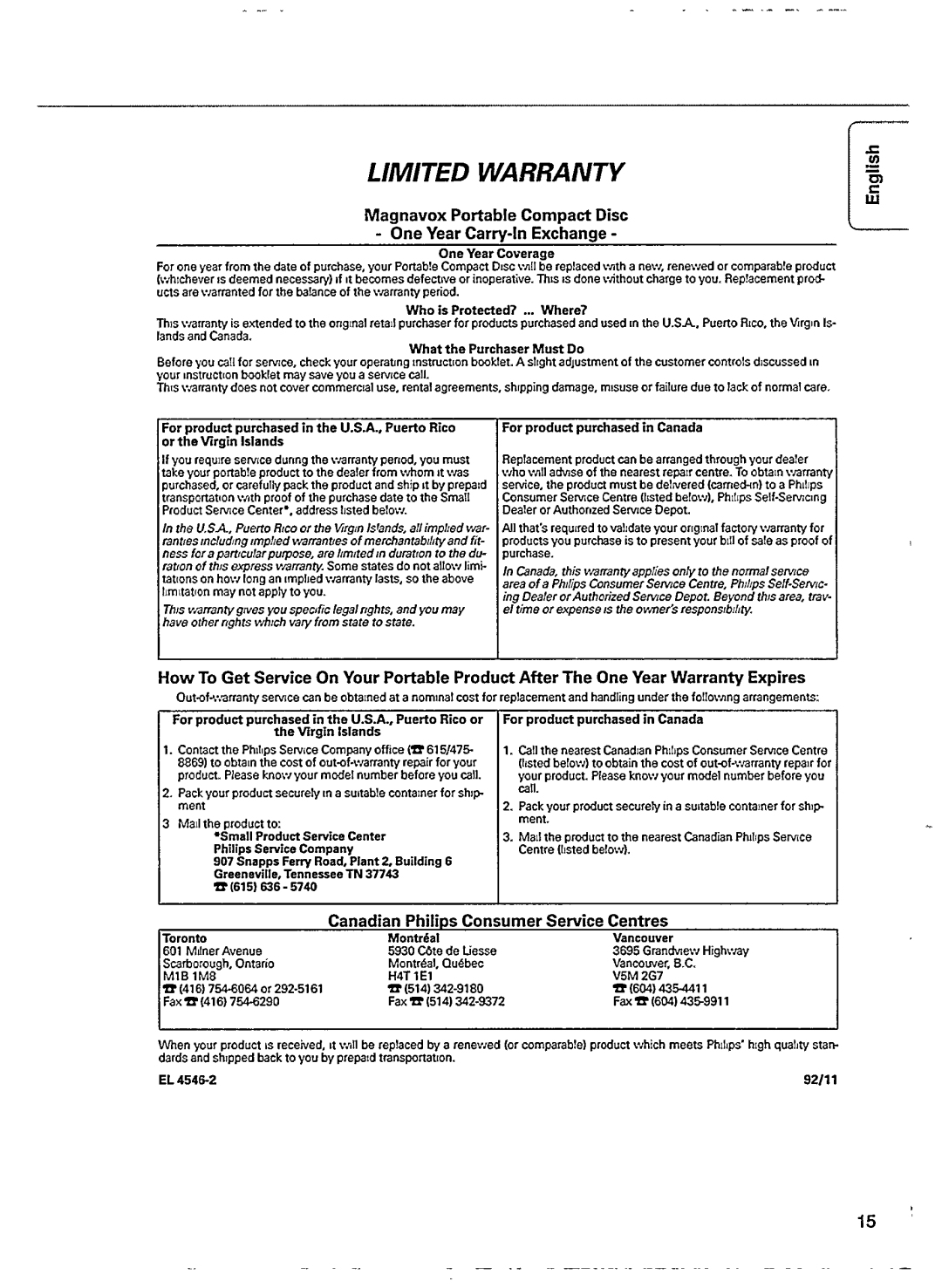 Magnavox AZ 9435, AZ 9430 manual 