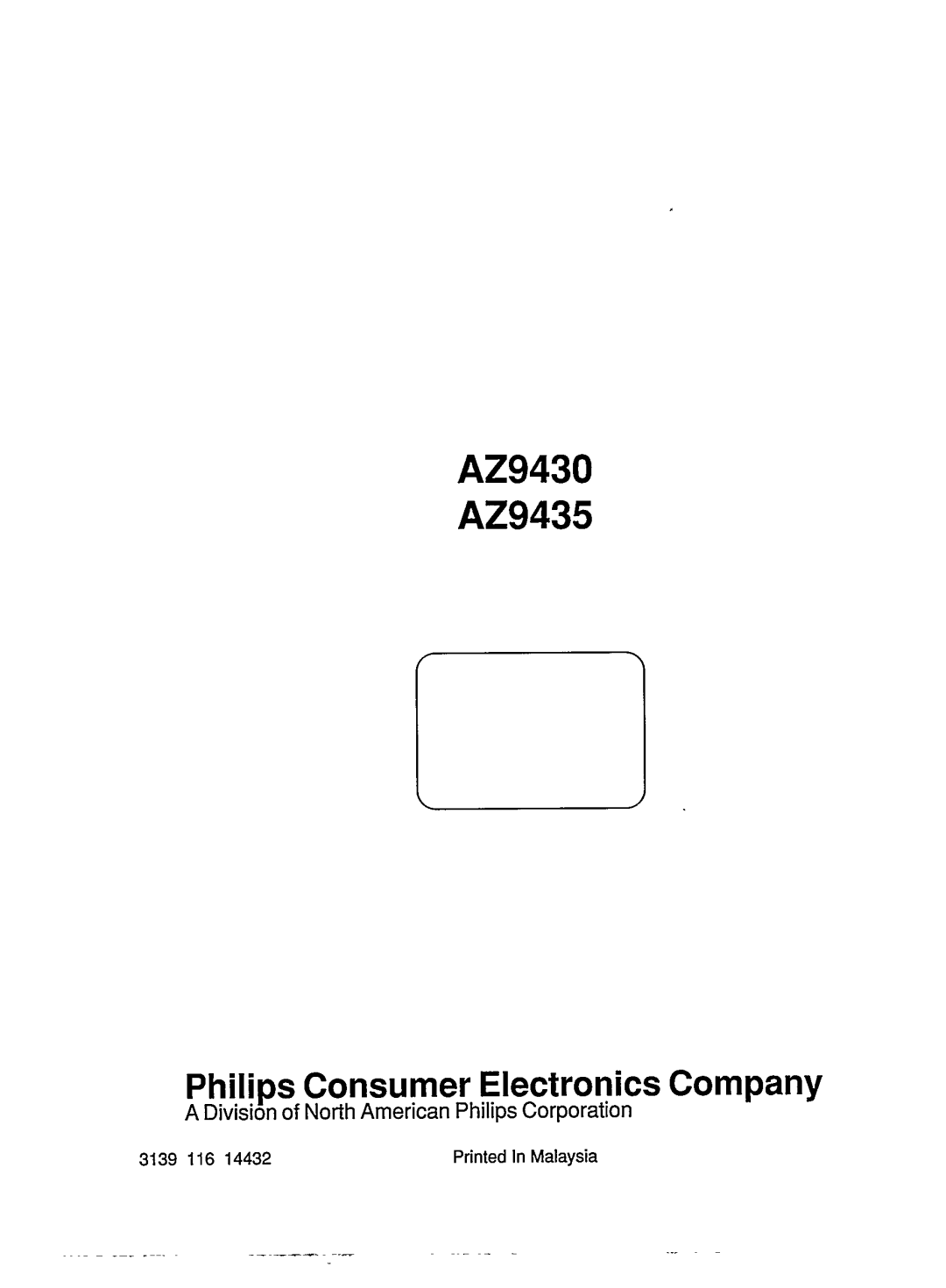 Magnavox AZ 9430, AZ 9435 manual 