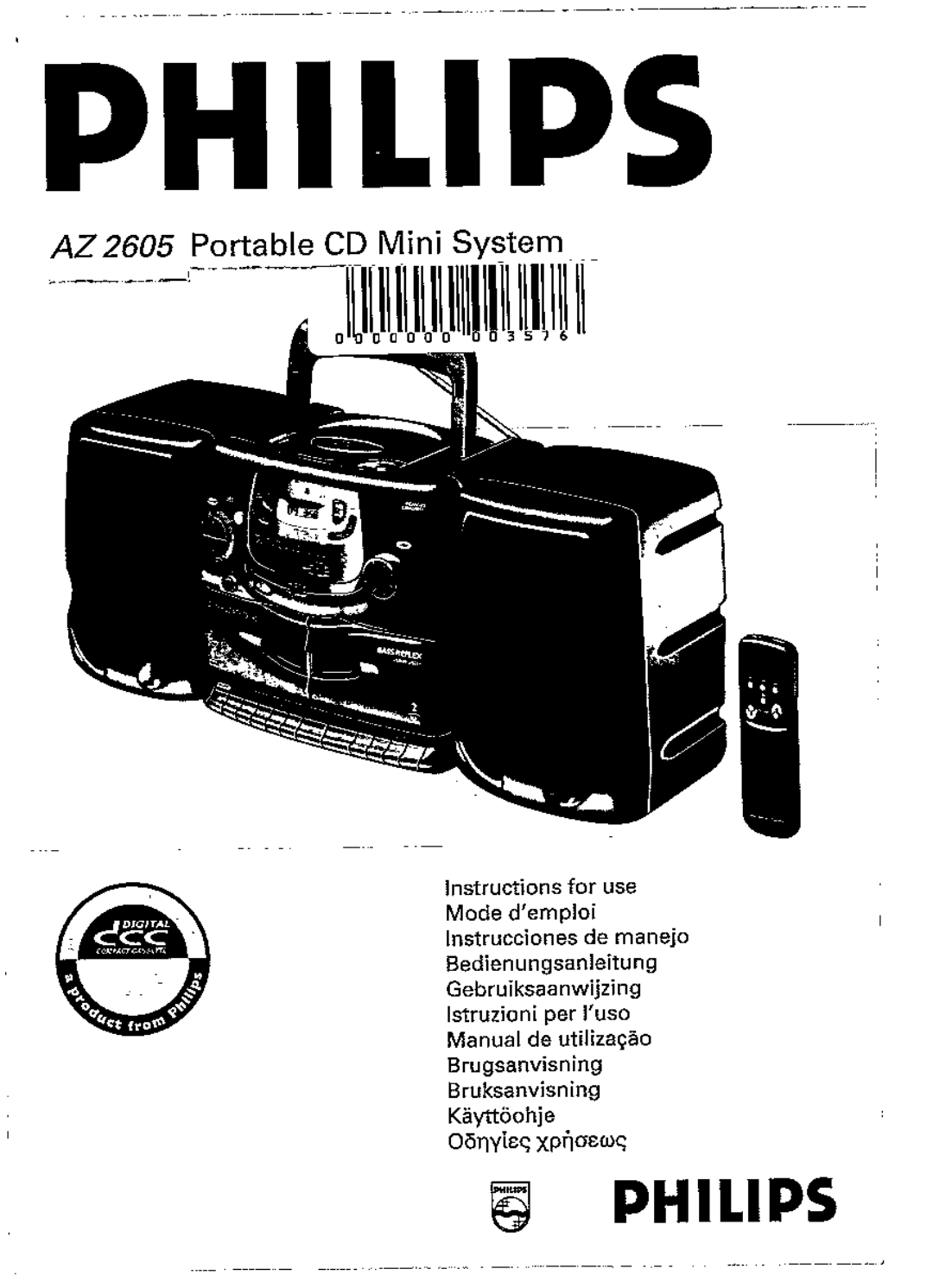 Magnavox AZ2605/17 manual 