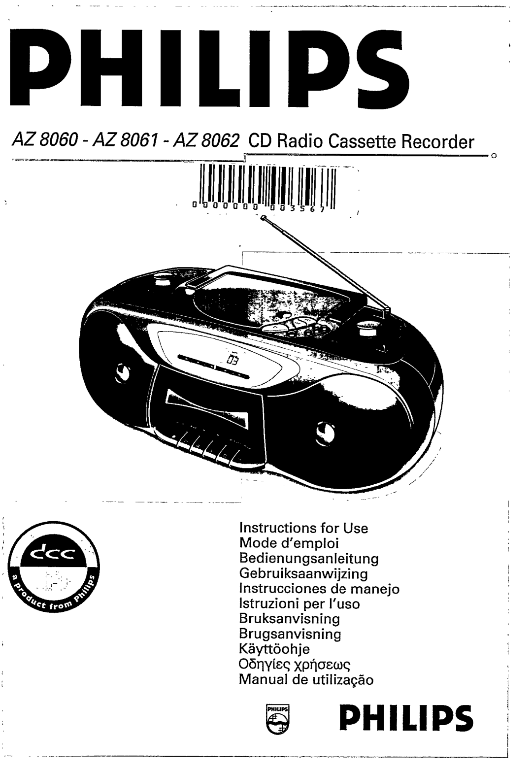 Magnavox AZ8061, AZ8062, AZ 8060 manual 