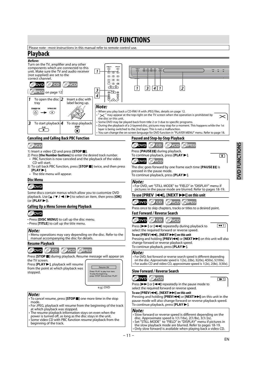 Magnavox BDP170MW8 owner manual Playback 