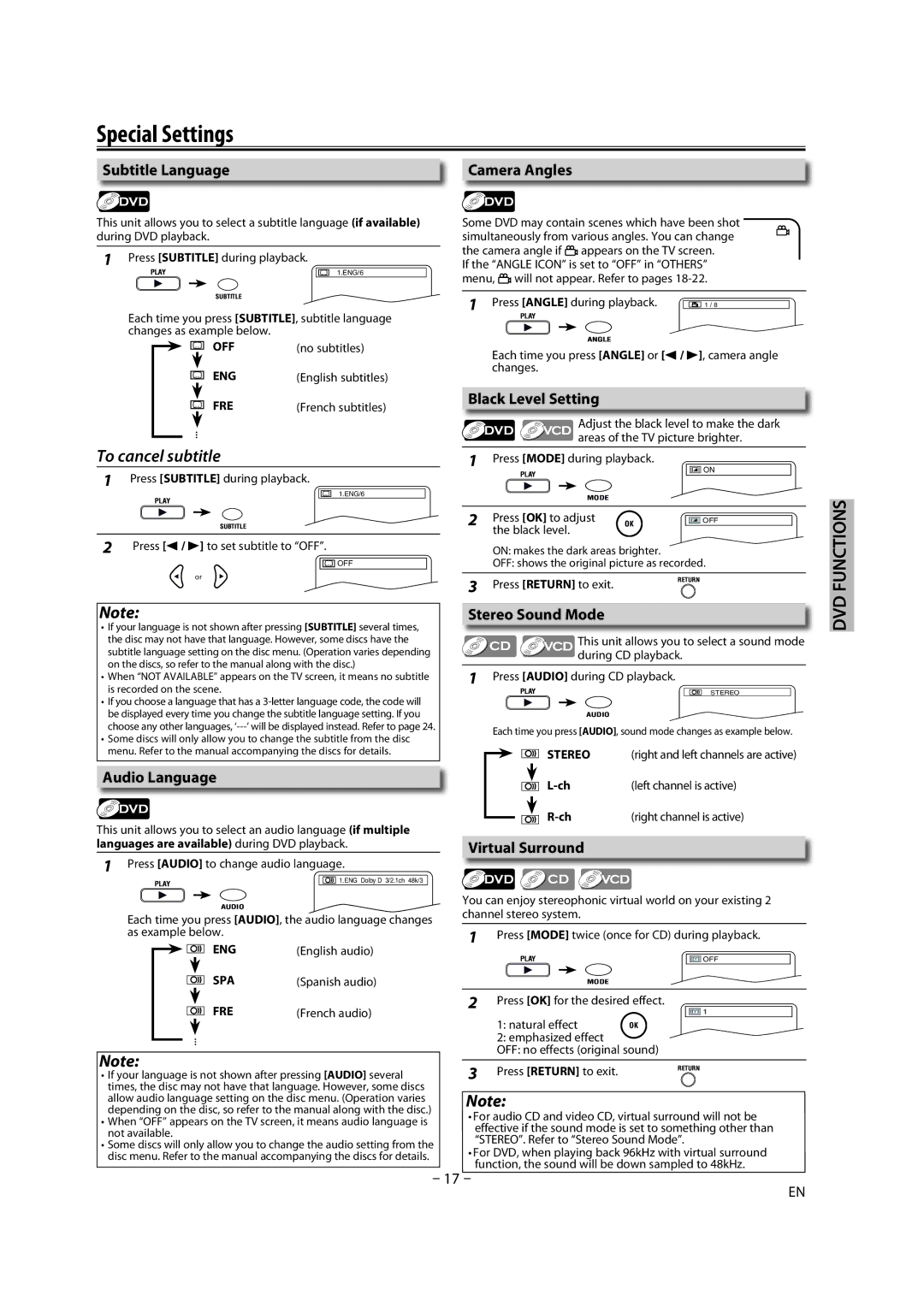 Magnavox BDP170MW8 owner manual Special Settings 