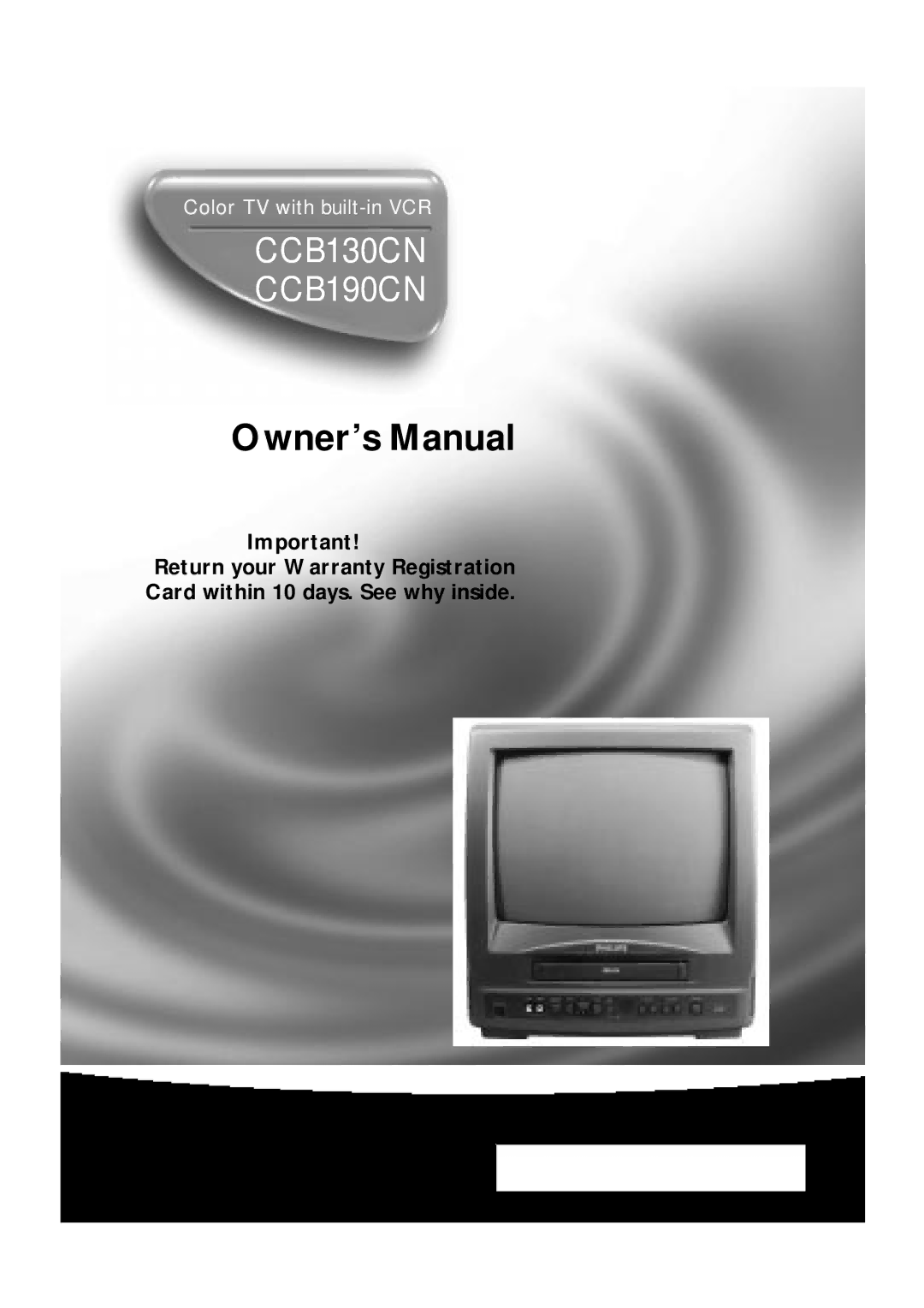 Magnavox owner manual CCB130CN CCB190CN 