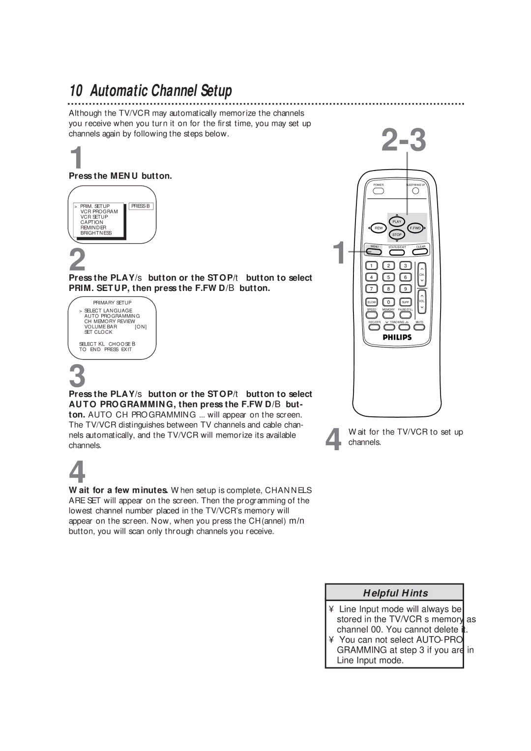 Magnavox CCB193AT owner manual Automatic Channel Setup 