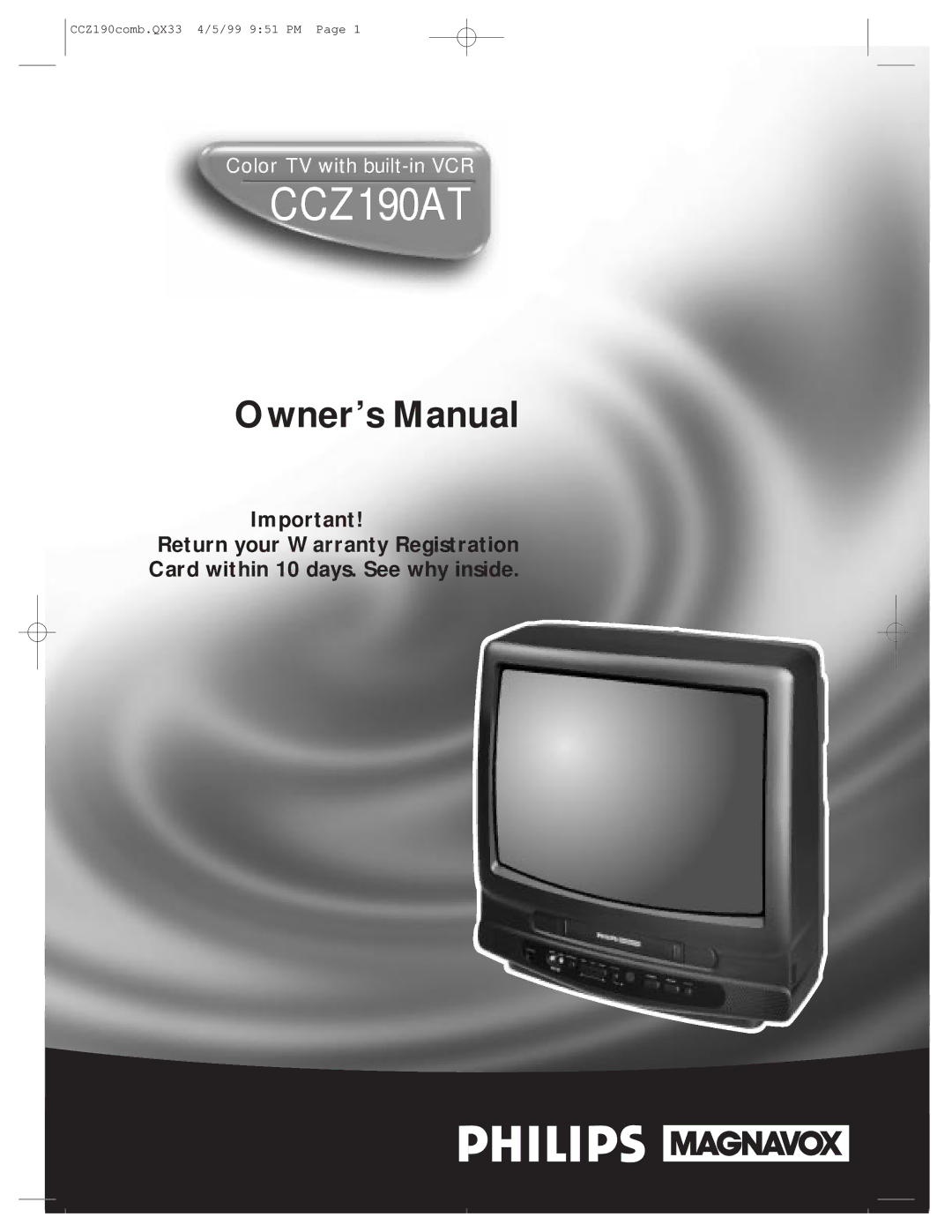 Magnavox CCZ190AT owner manual 