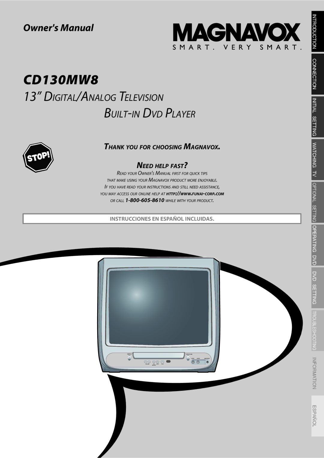 Magnavox CD130MW8 owner manual 