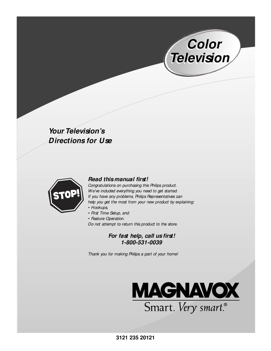 Magnavox Color TV manual Color Television 