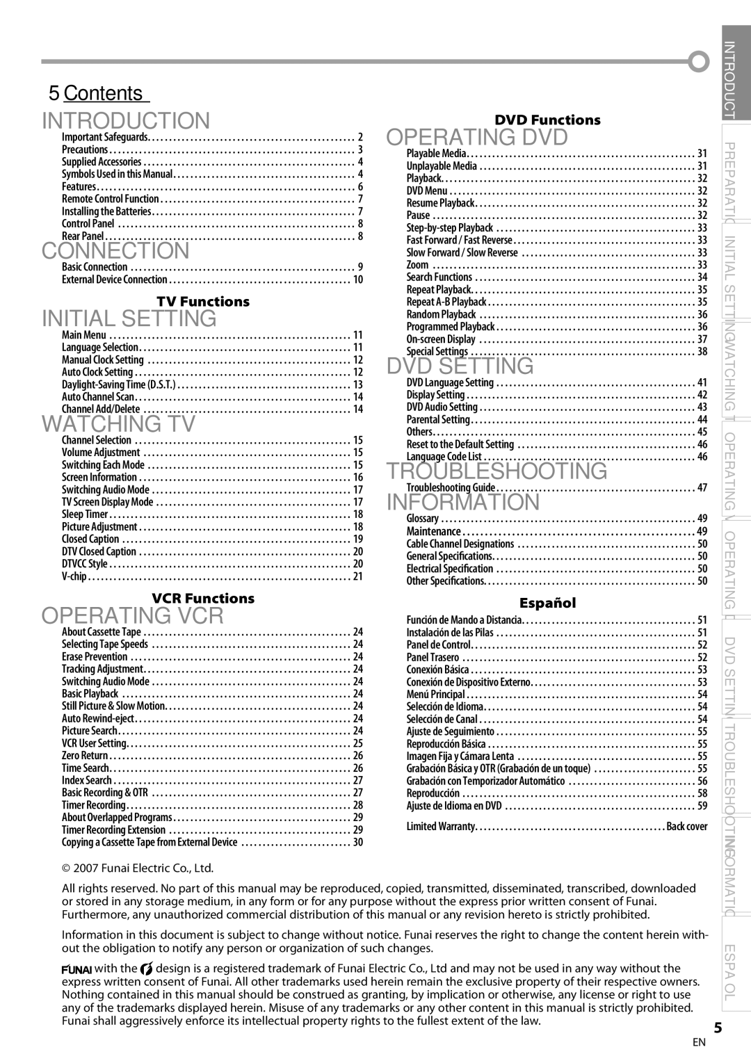 Magnavox CT270MW8 A owner manual Introduction, Contents 