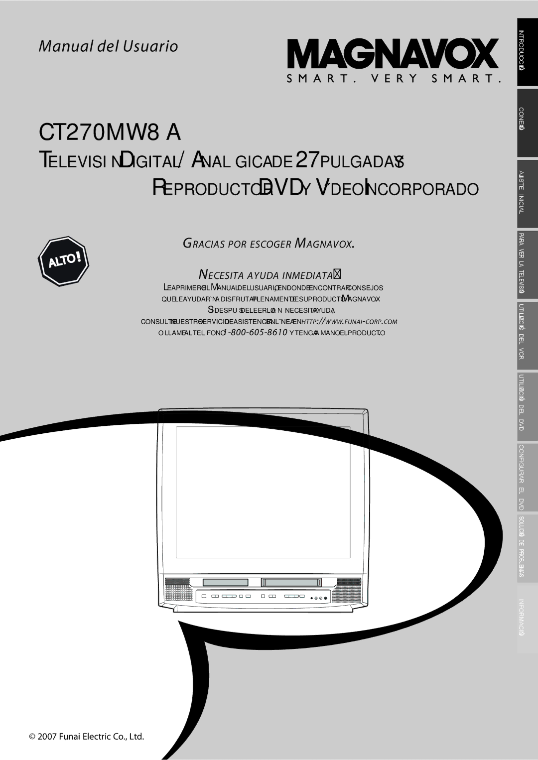 Magnavox CT270MW8 A owner manual Manual del Usuario 