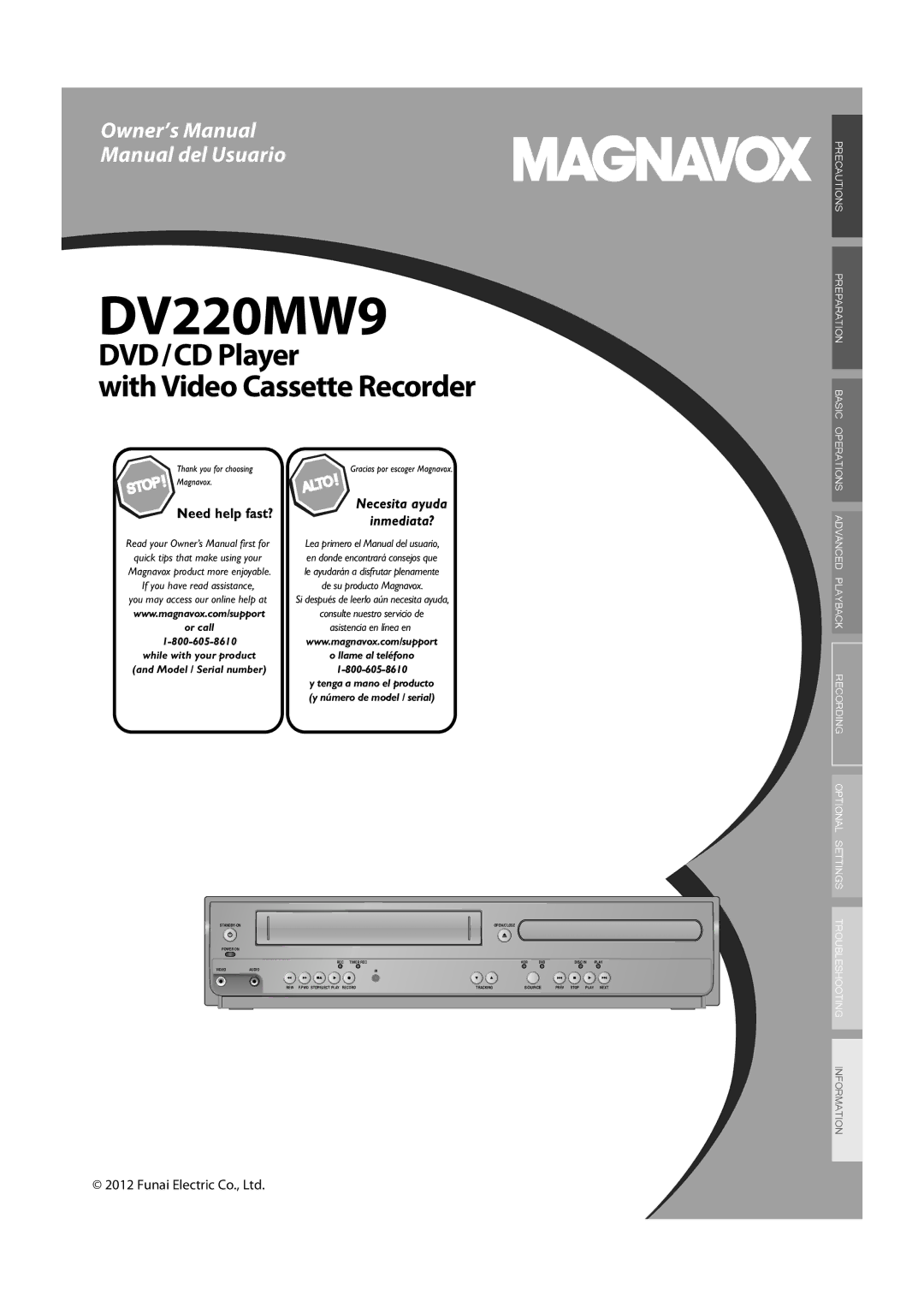 Magnavox DV220MW9 owner manual 