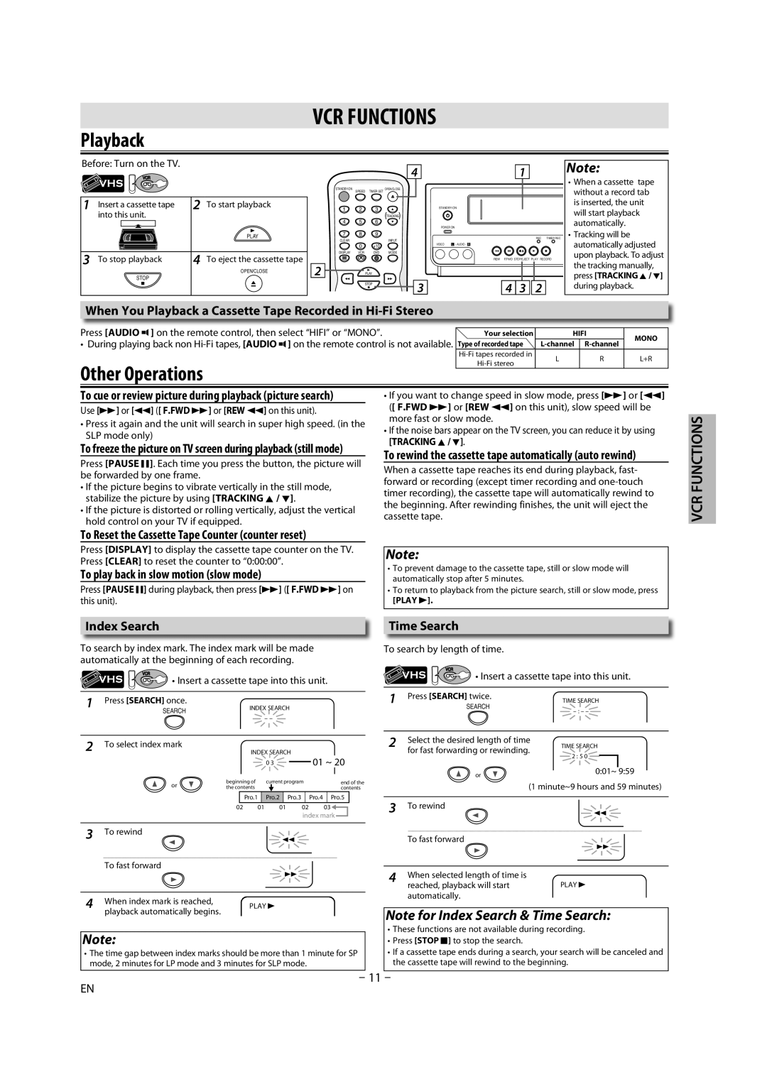 Magnavox DV225MG9 owner manual Playback, Other Operations 