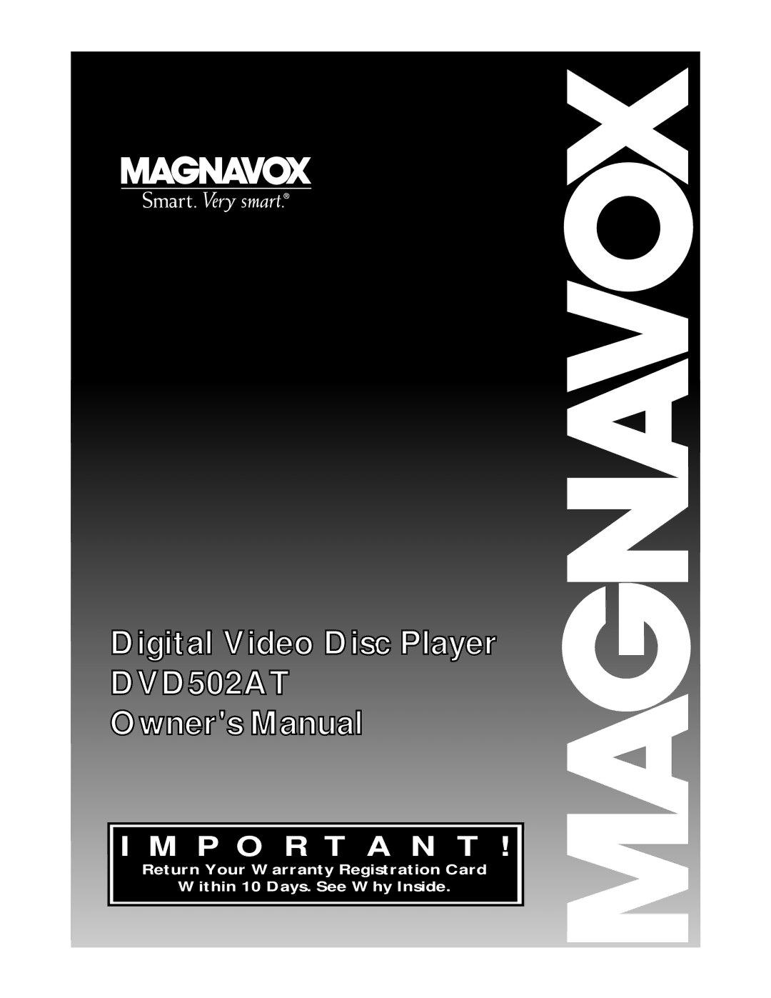 Magnavox DVD502AT warranty 