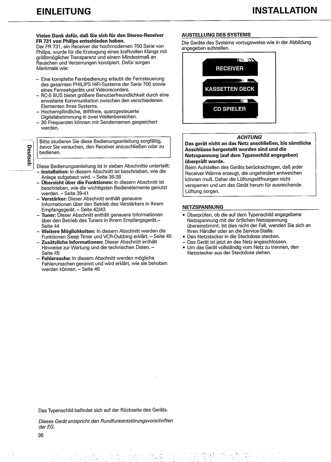 Magnavox FR 731 manual 