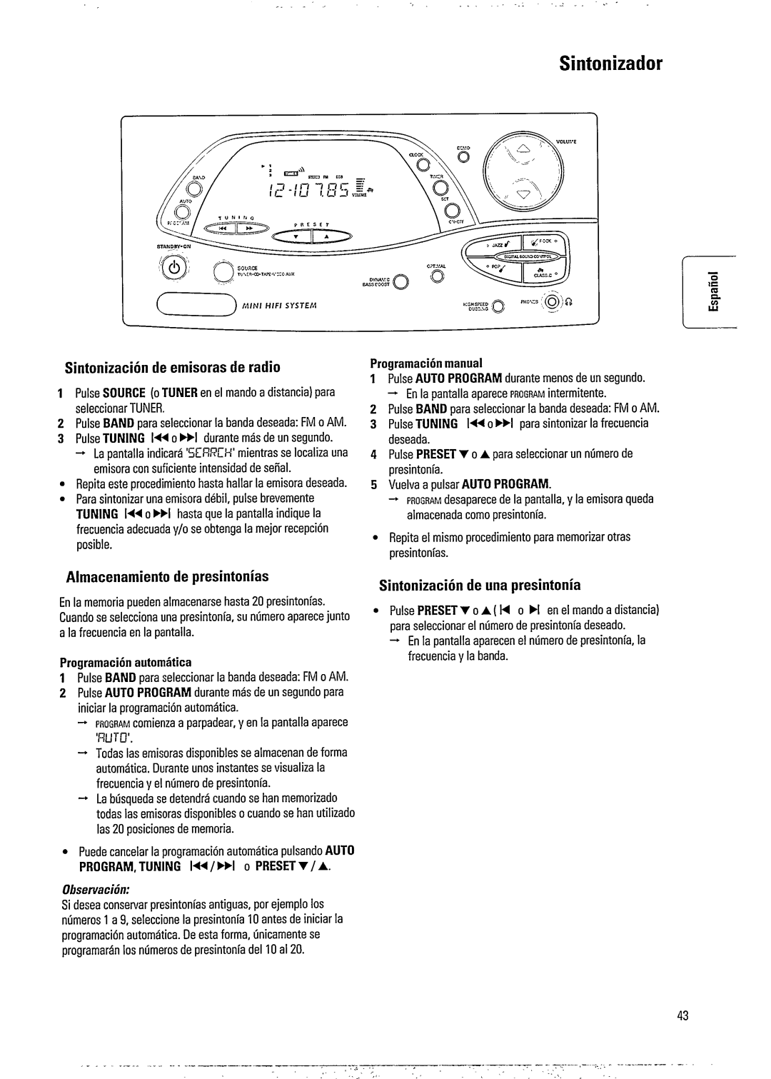 Magnavox FW 345C manual 