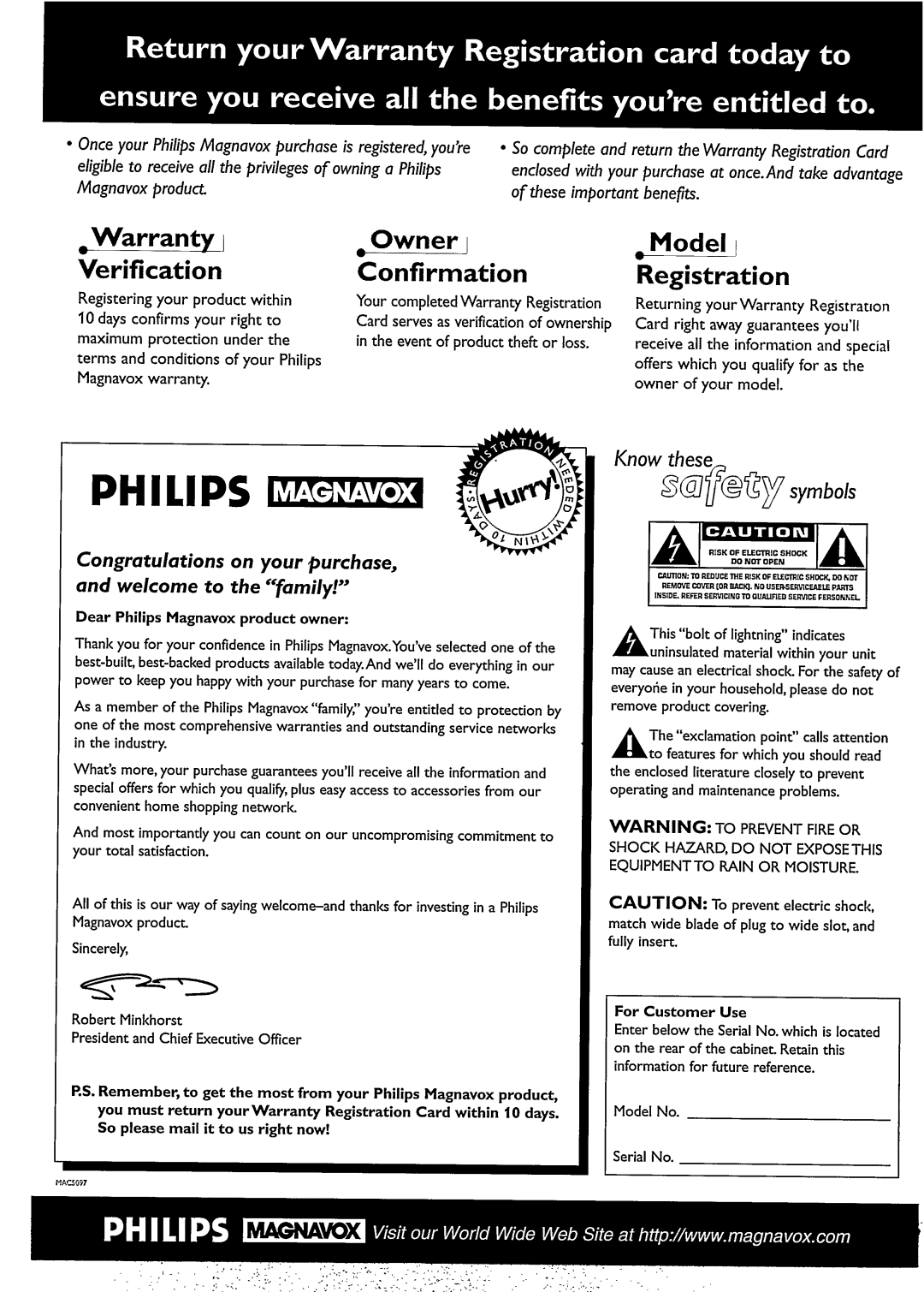 Magnavox FW 345C manual 