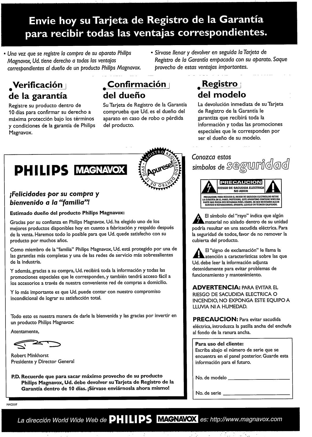 Magnavox FW 345C manual 