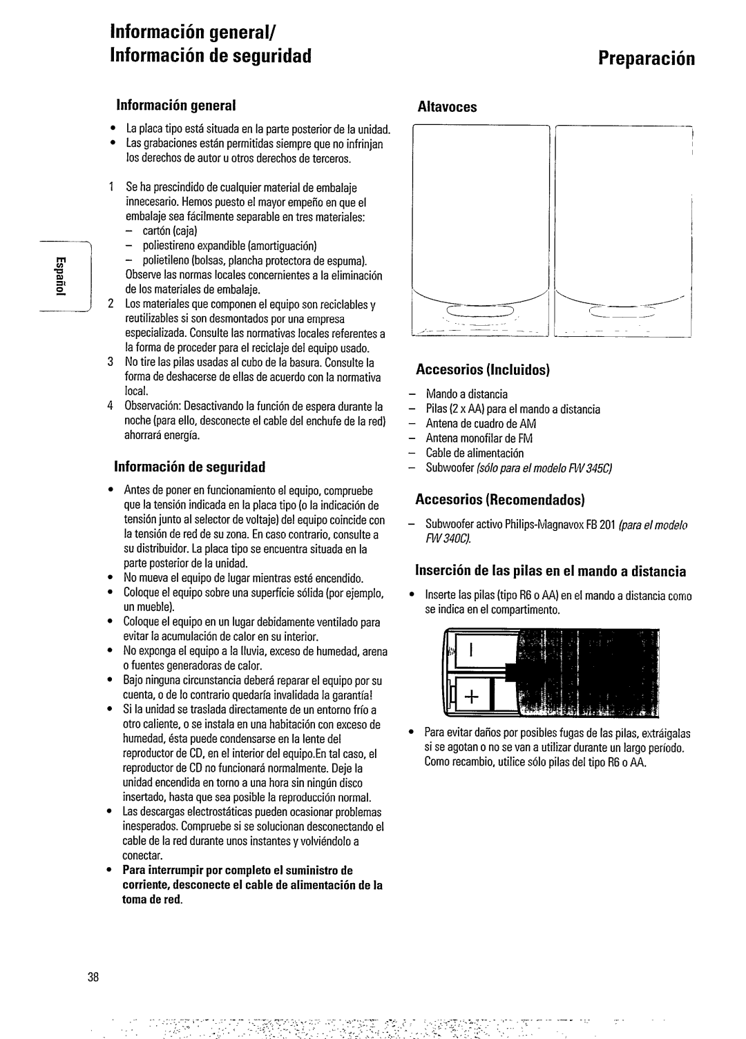 Magnavox FW 345C manual 