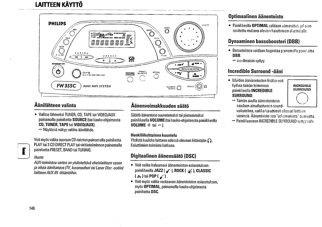 Magnavox FW 355C manual 