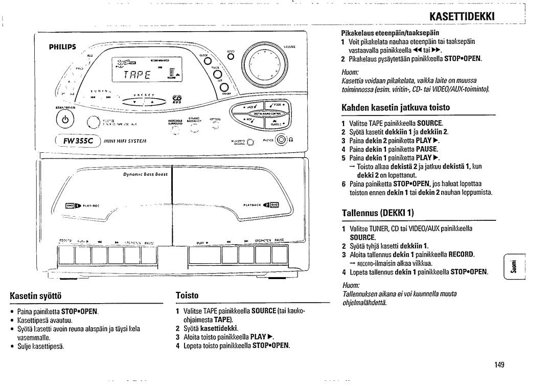 Magnavox FW 355C manual 