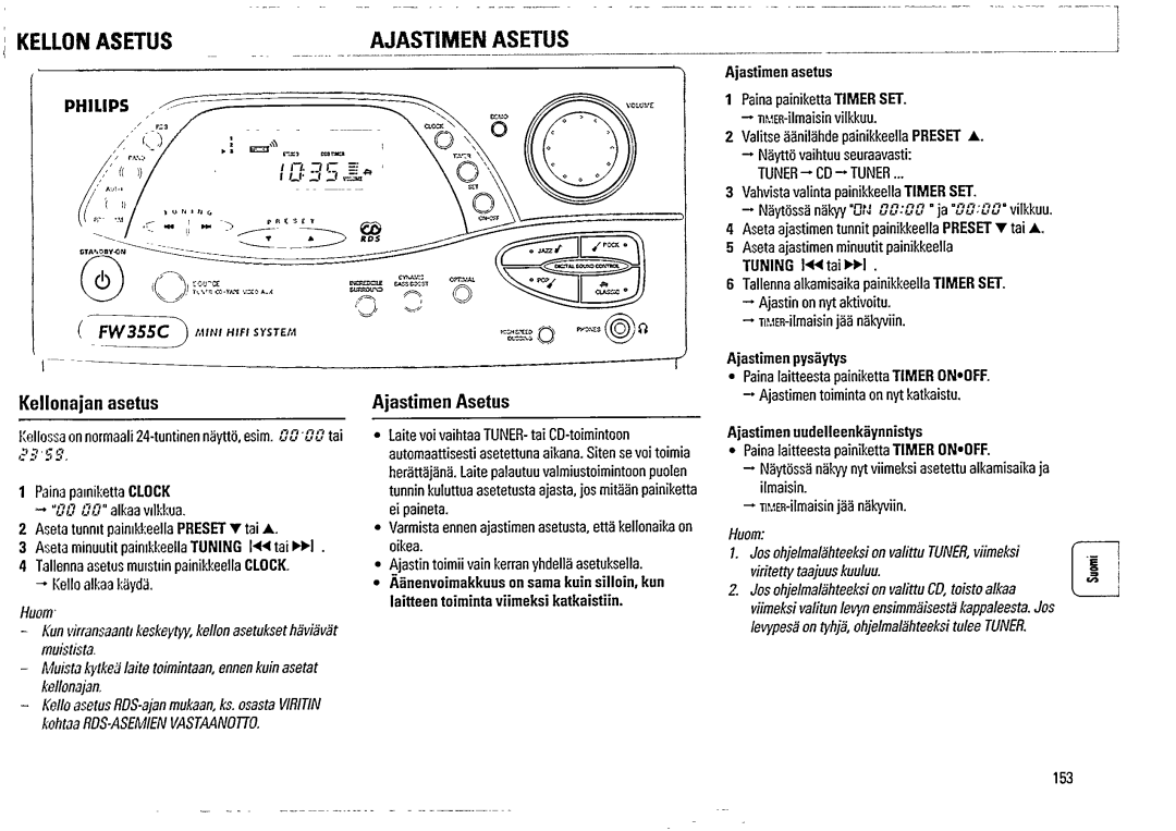 Magnavox FW 355C manual 