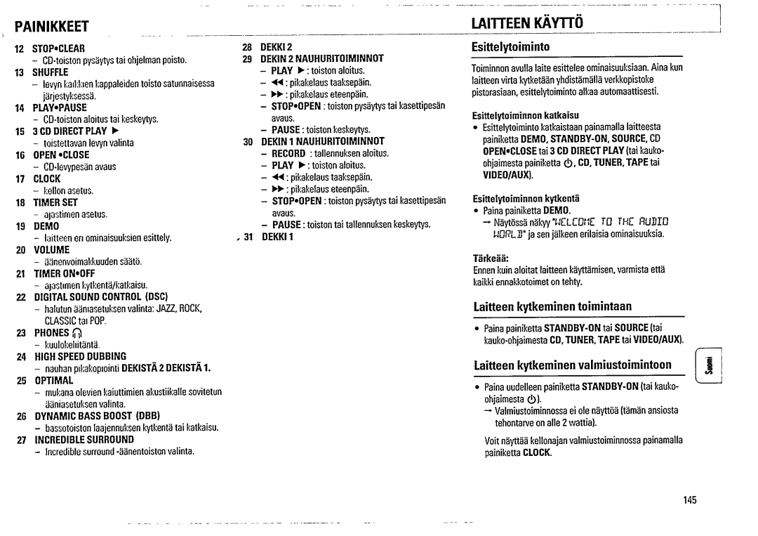 Magnavox FW 355C manual 