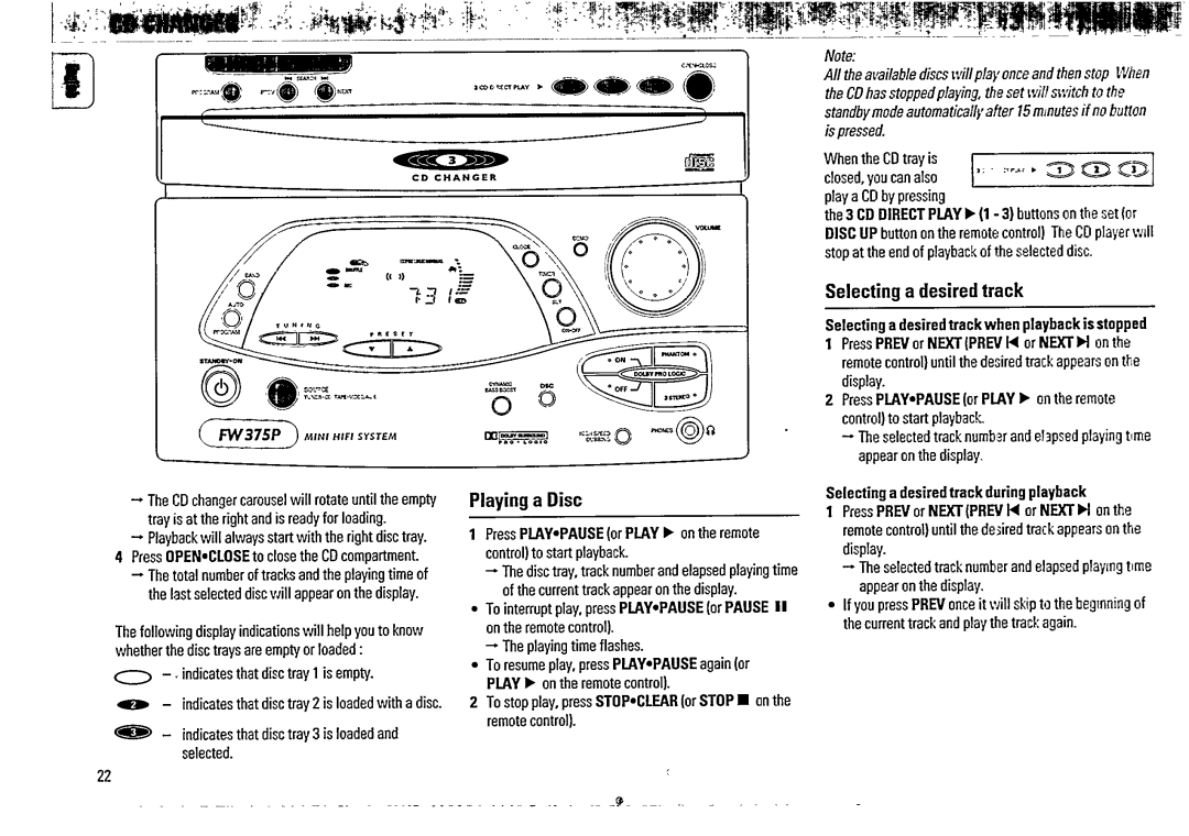 Magnavox FW 375P manual 