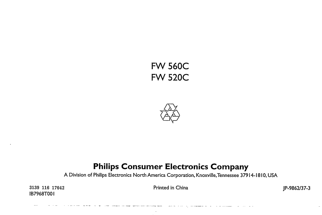 Magnavox FW 520C manual 