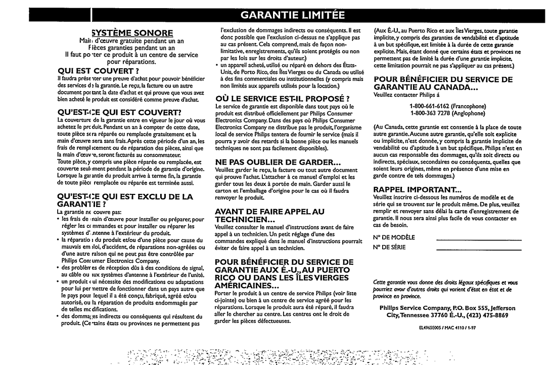 Magnavox FW 754P manual 