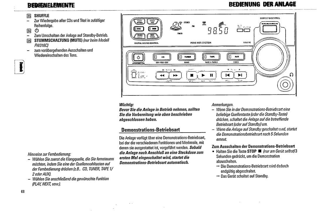 Magnavox FW316C, FW 340C manual 