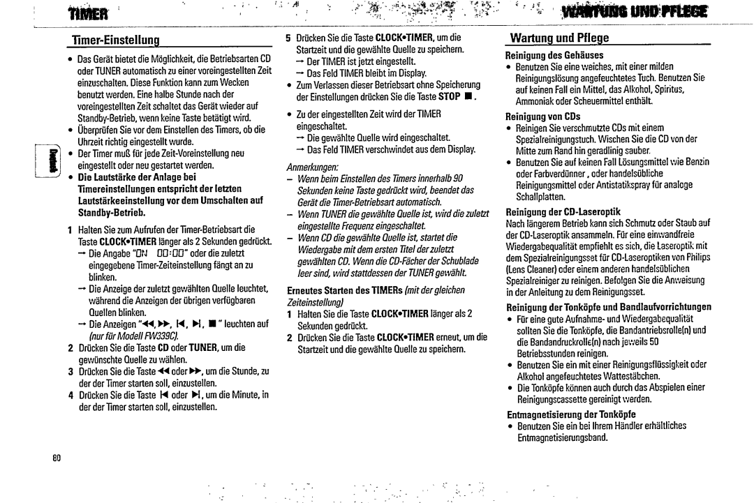 Magnavox FW316C, FW 340C manual 