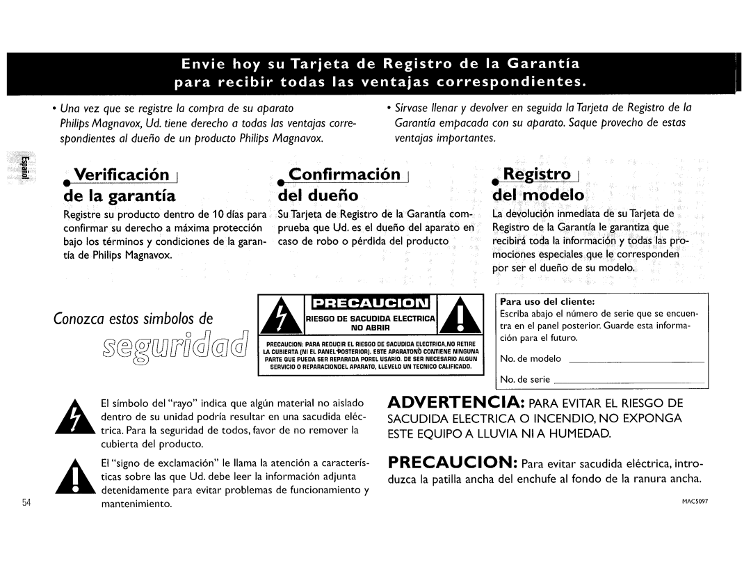 Magnavox FW386C, FW65C manual 