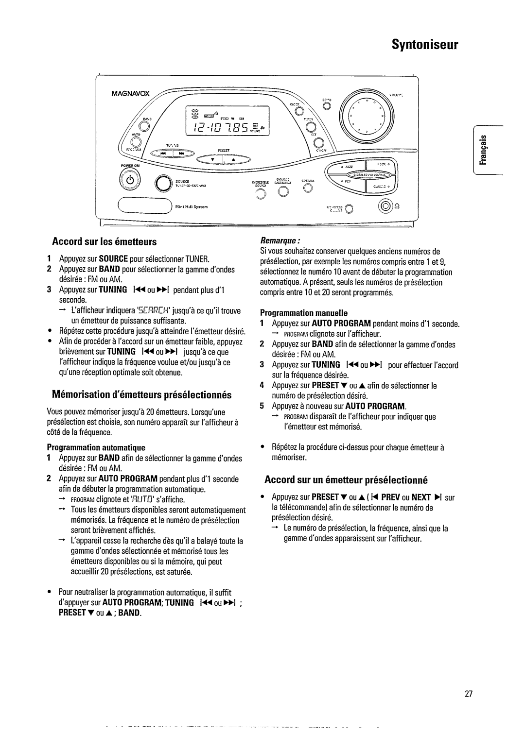 Magnavox FW392C, FW391C manual 