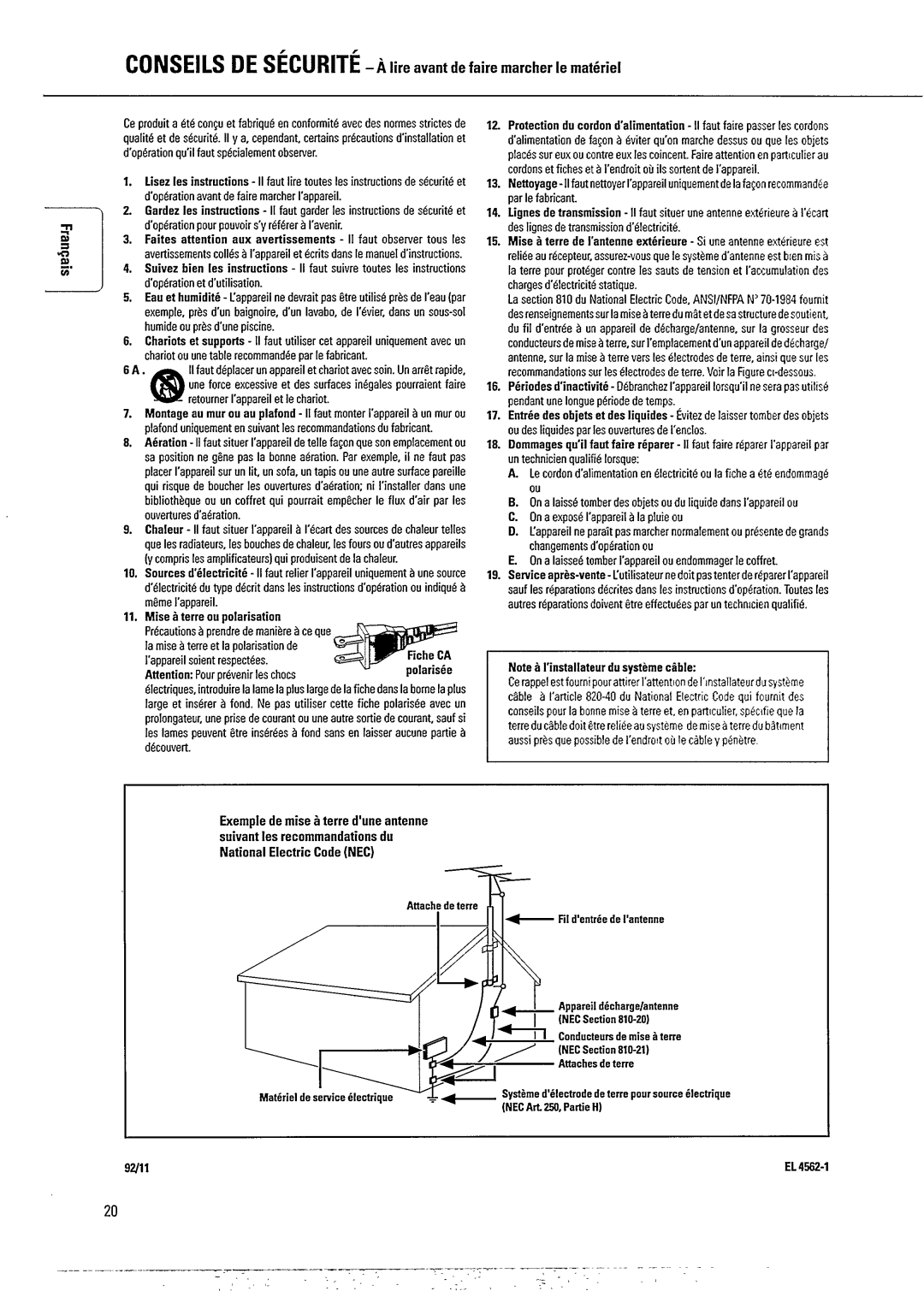 Magnavox FW391C, FW392C manual 