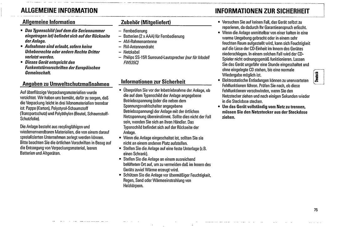 Magnavox FW530C, FW535C, FW570C manual 