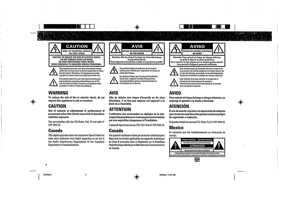 Magnavox FW58 manual 