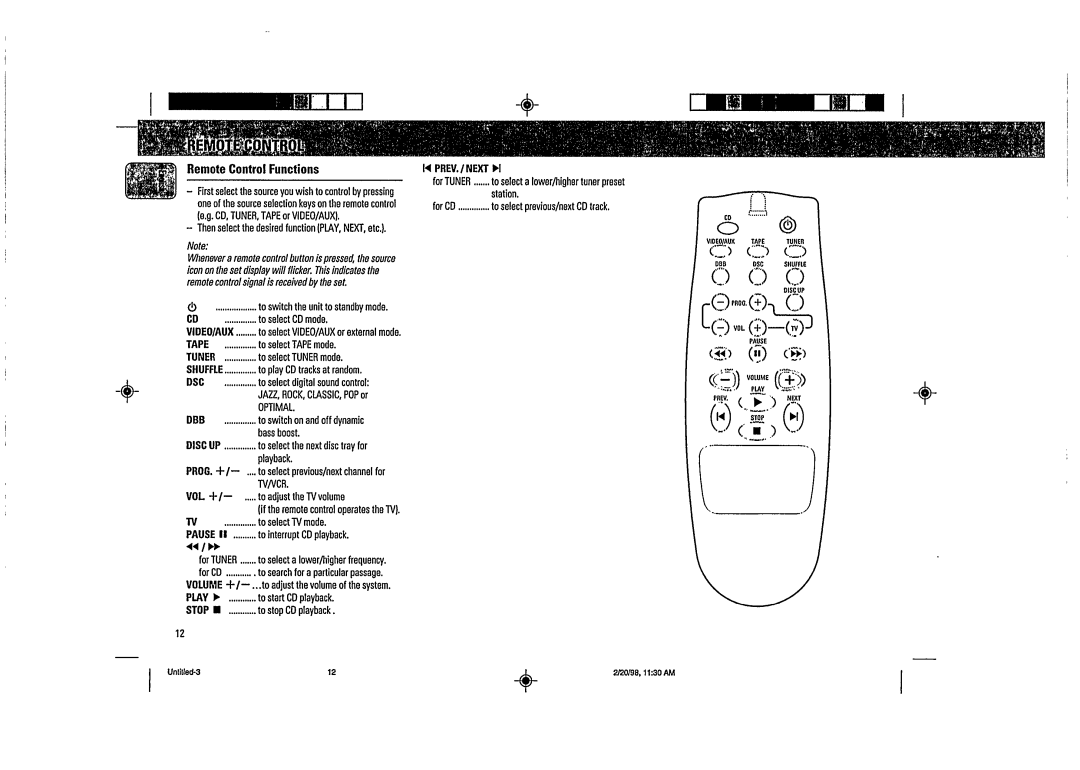 Magnavox FW58 manual 